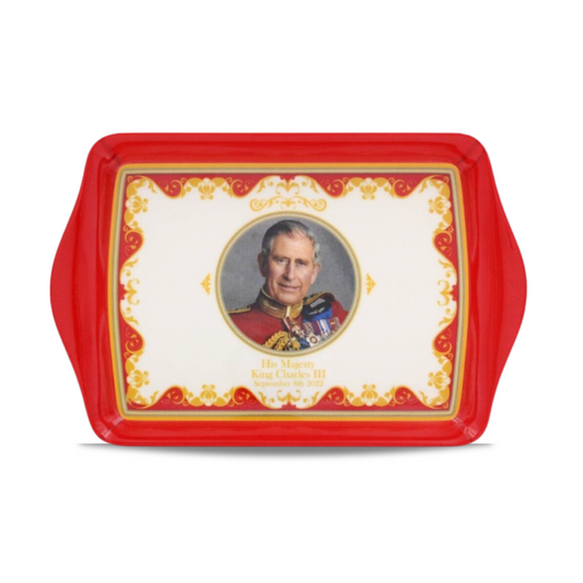 HM King Charles III Commemorative Tray - Souvenir Gift UK