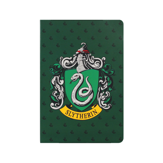 Slytherin A5 Softcover Notebook – Green Serpent Crest Journal for School, Work & Daily Notes