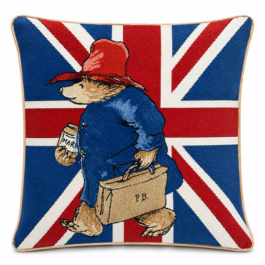 Paddington Bear Union Jack Tapestry Cushion Cover – 45 x 45cm