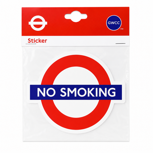 No Smoking London Underground Style Waterproof Vinyl Sticker