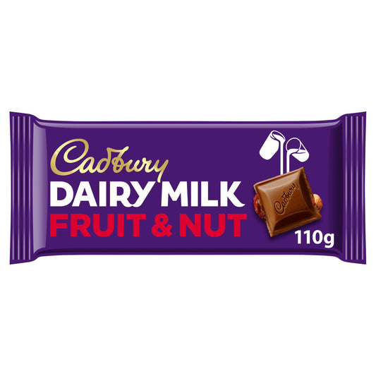 Cadbury Dairy Milk Fruit & Nut Chocolate Bar - 110g - British Snacks