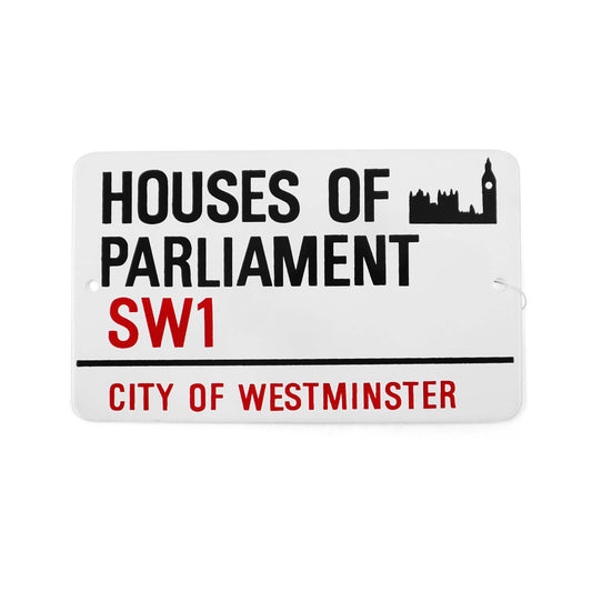 Houses of Parliament Sign - Metal Tin Sign - London Souvenirs
