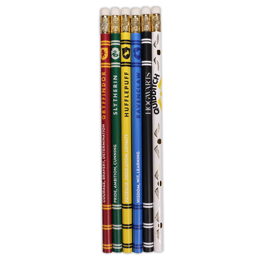 Harry Potter House Pride Set of 6 Pencils - Harry Potter Gifts