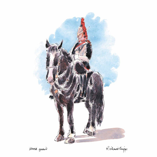 London Life Postcard A6 - Horse Guard - London Souvenir