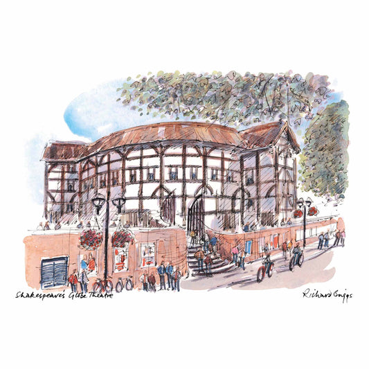 London Life Postcard A6 - Shakespeare's Global Theatre - London Souvenirs