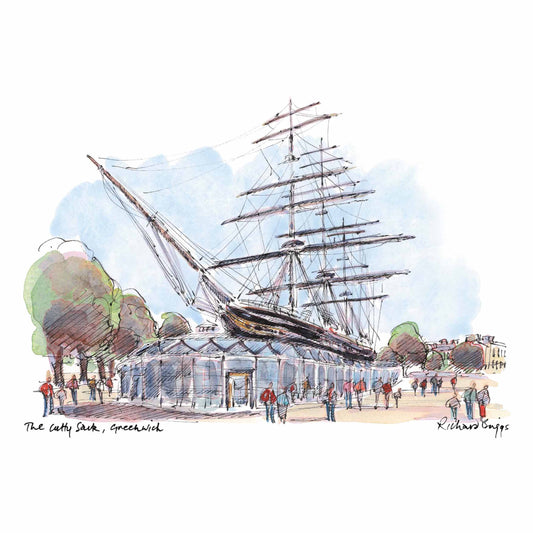 London Life Postcard A6 - The Cutty Sark, Greenwich - British Souvenirs