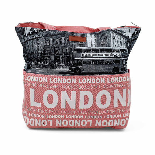 London City Shopper Bag - Pink & White