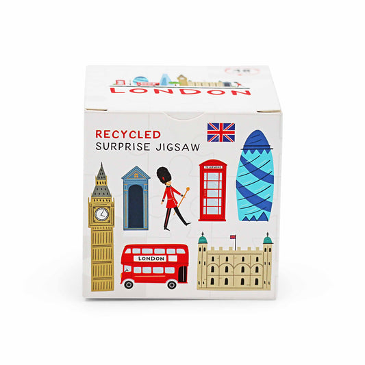 London Souvenir Surprise 48pc Recycled Kids Jigsaw Puzzle - Big Ben, Red Bus London Puzzles