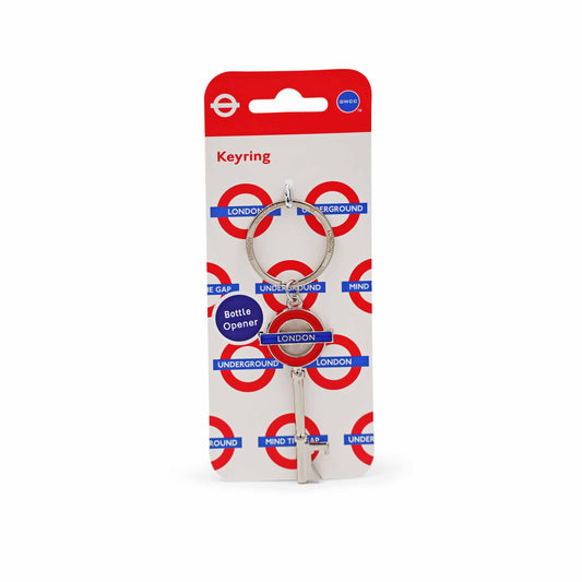 London Underground Key Shape Keyring - London Bottle Opener