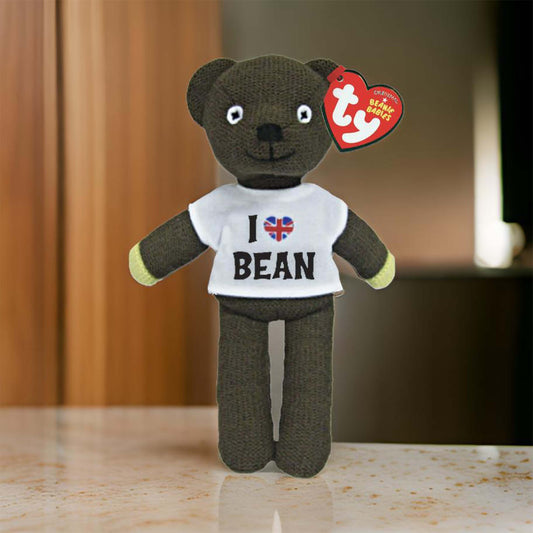 Mr Bean T-Shirt 'I LOVE BEAN' Beanie - British Gifts & Souvenirs