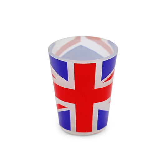Union Jack Flag Grey London Shot Glass - Home Decor