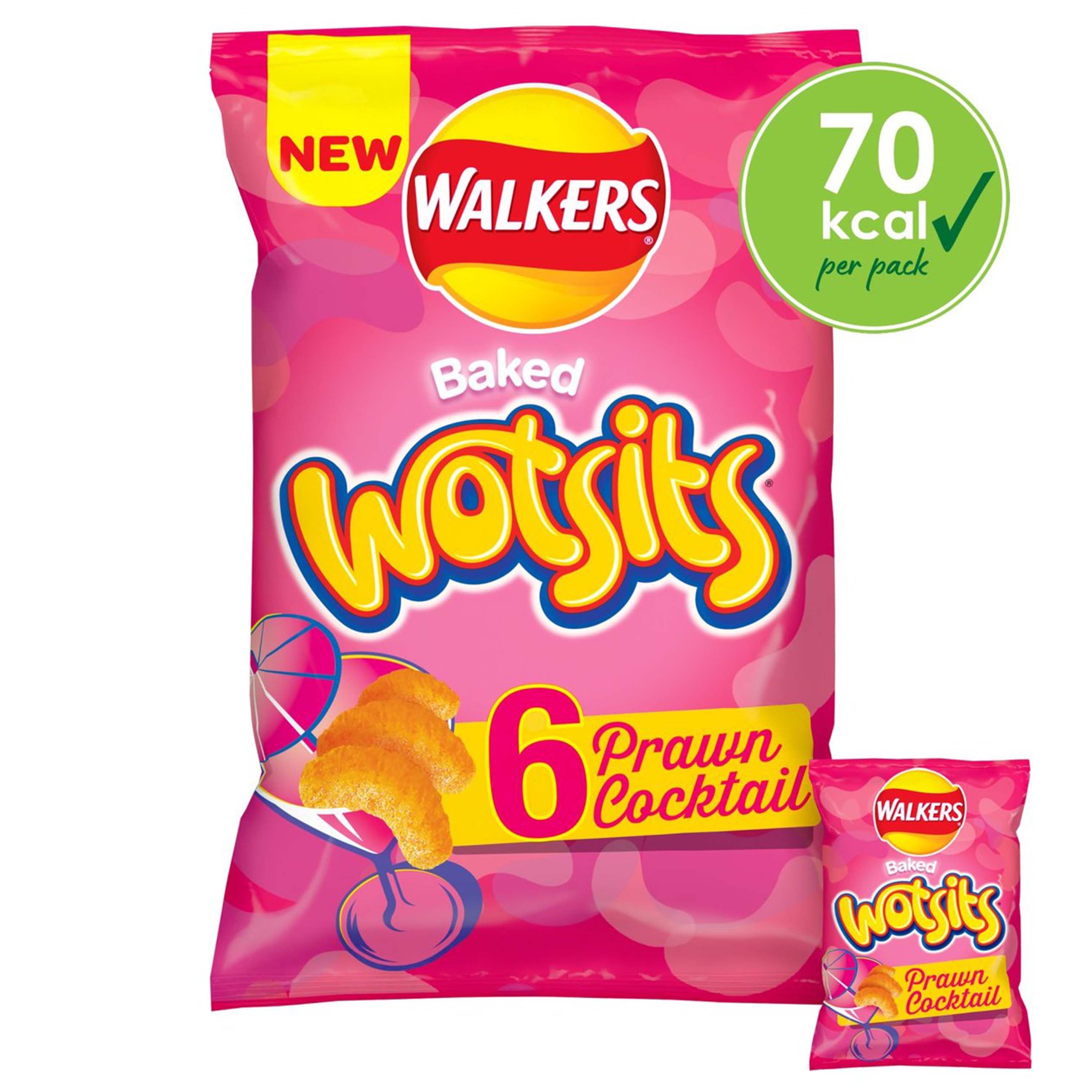 Walkers Wotsits Prawn Cocktail Multipack Snacks Crisps 6 Pack British T Shop