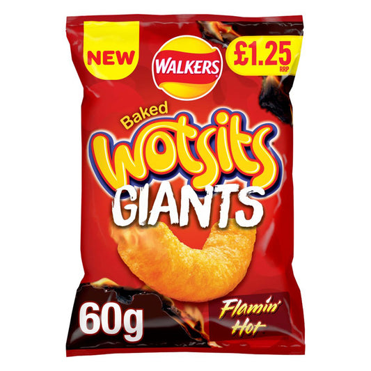 Wotsits Giants Flamin' Hot 60g – (£1.25 Bag) - Gifts