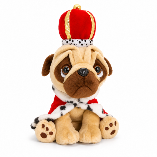 Crowned pug royal soft toy SD1653 studio product image