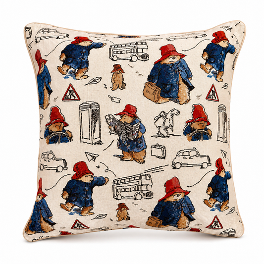 Paddington Bear™ Cushion Cover 45cm – Double-Sided Woven Tapestry