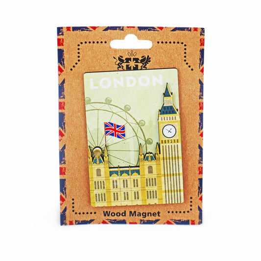 London Souvenir Wooden 3D Magnet - Design 29 - London Souvenirs