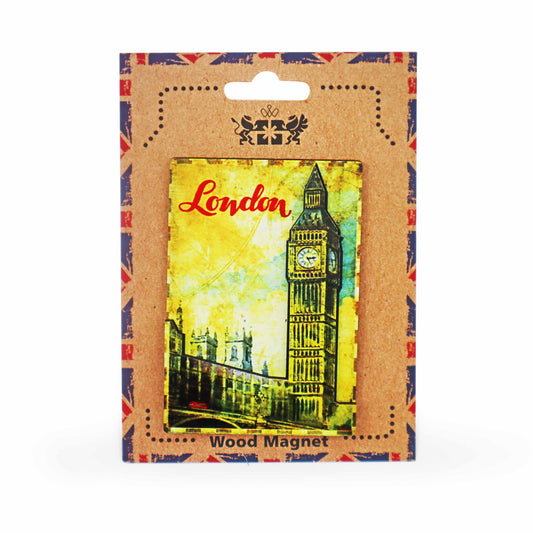 London Souvenir Wooden 3D Magnet - Design 30 - London Souvenirs