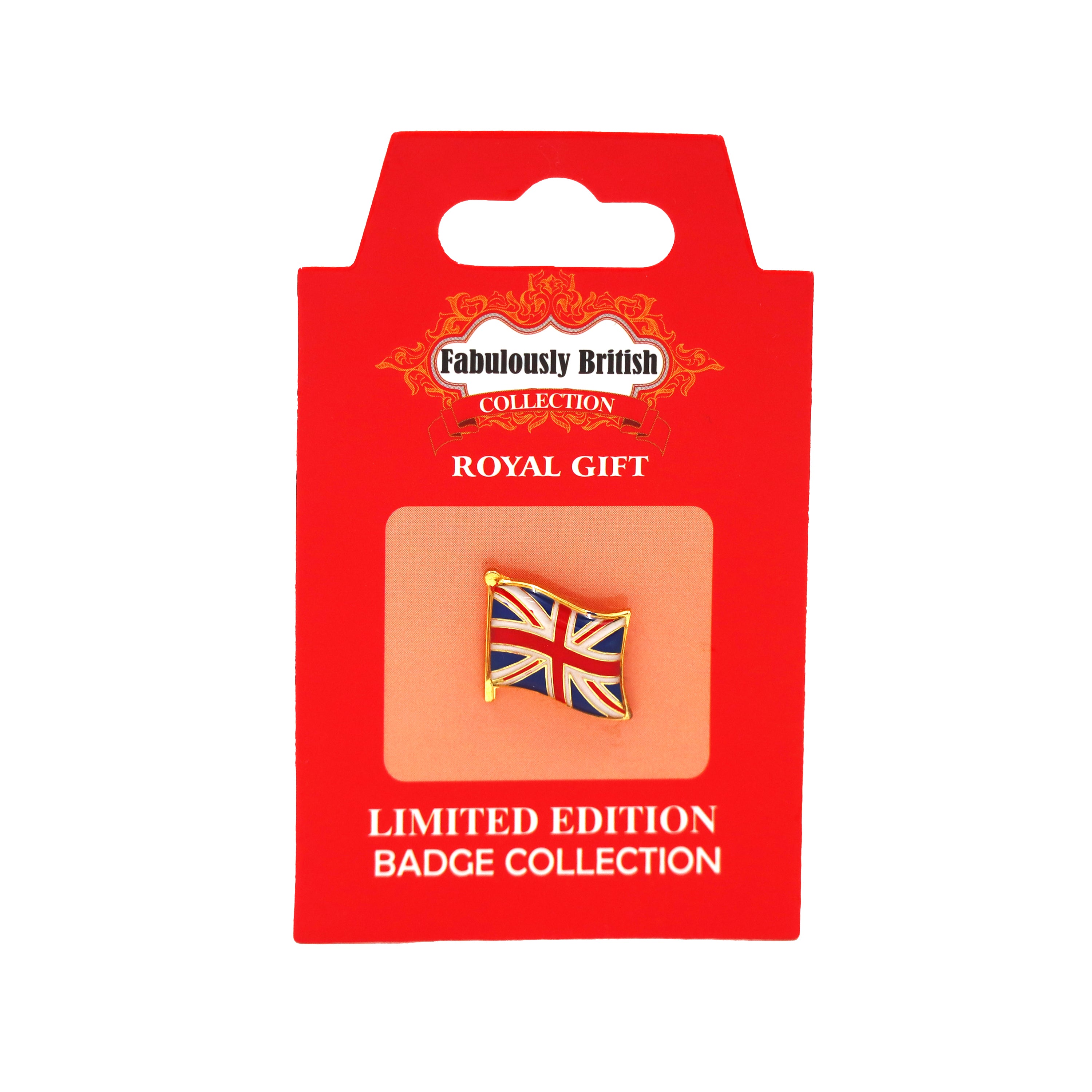 Black Union Jack Enamel Pin Badge - Patriotic UK/GB Flag Metal Pin, Novelty Collectible