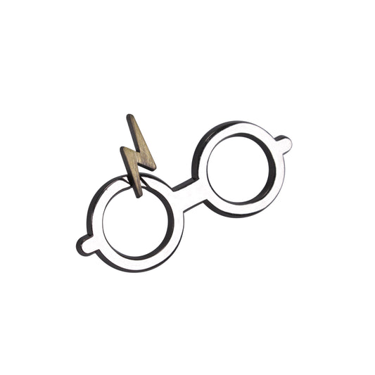 Harry Potter Glasses and Scar Pin Badge