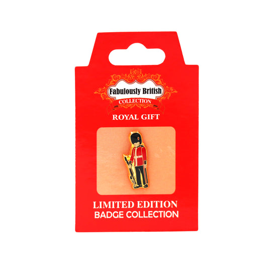 British souvenir pin badge of the royal guard