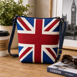 Union Jack Woven Tapestry Sling Crossbody Bag