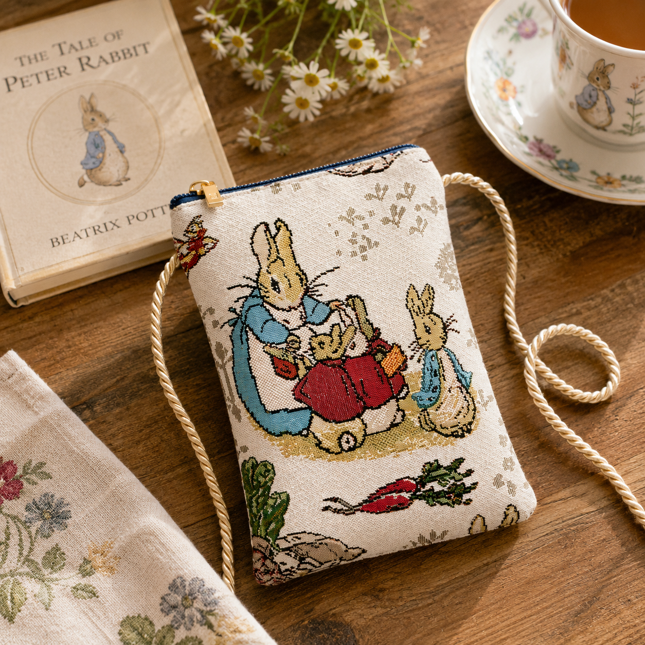 Beatrix Potter™ Peter Rabbit Woven Tapestry Crossbody Phone Bag