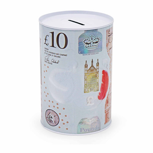 10 Pound Note Money Tin - Piggy Bank Box - London Souvenirs