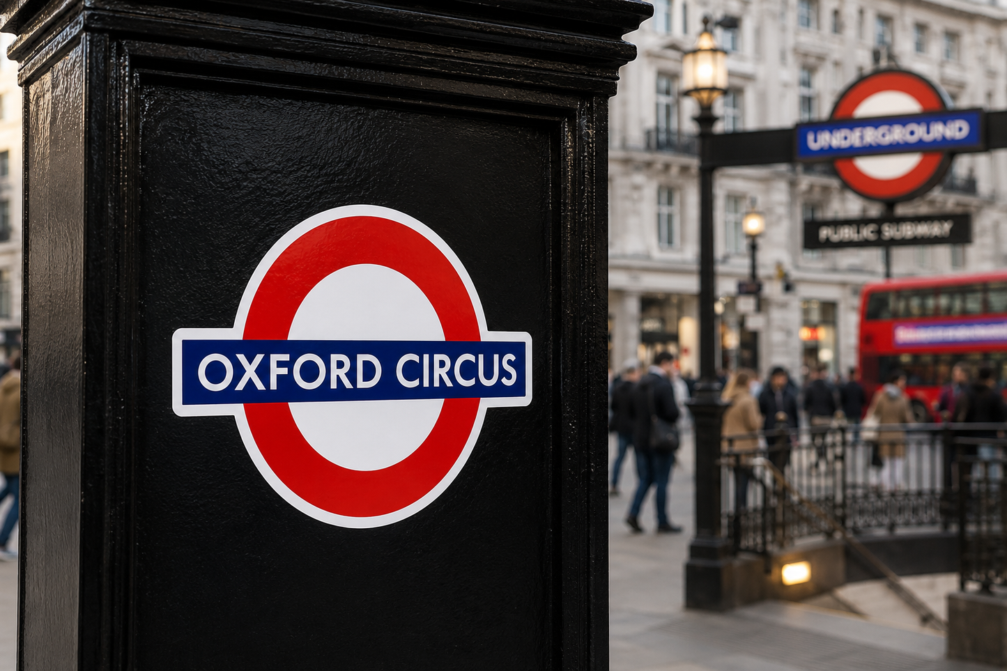 Oxford Circus London Underground Roundel Waterproof Vinyl Sticker