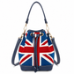 Union Jack Woven Tapestry Bucket Bag