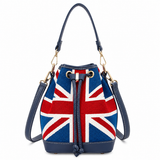 Union Jack Woven Tapestry Bucket Bag