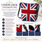 Union Jack Woven Tapestry Sling Crossbody Bag