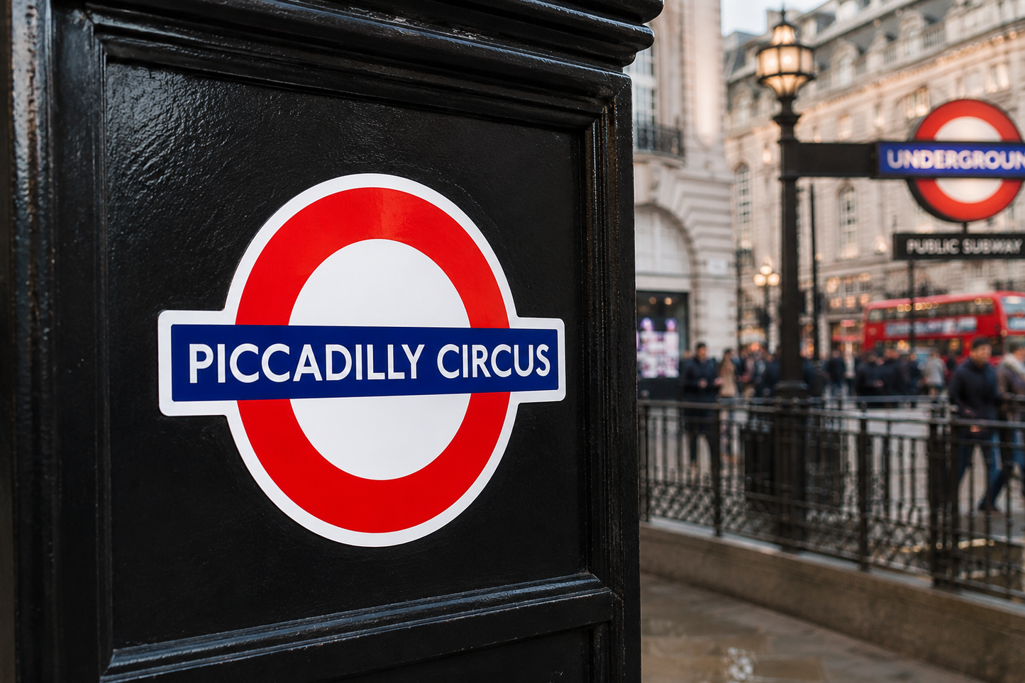 Piccadilly Circus London Underground Waterproof Vinyl Sticker