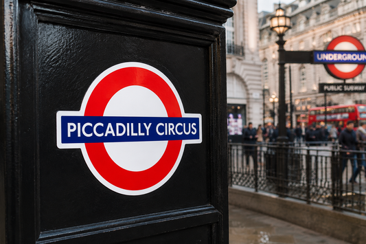 Piccadilly Circus London Underground Waterproof Vinyl Sticker