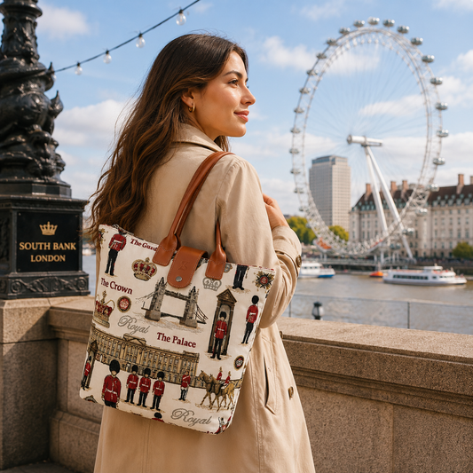 Royal Guard London Foldaway Woven Tapestry Shopper Bag