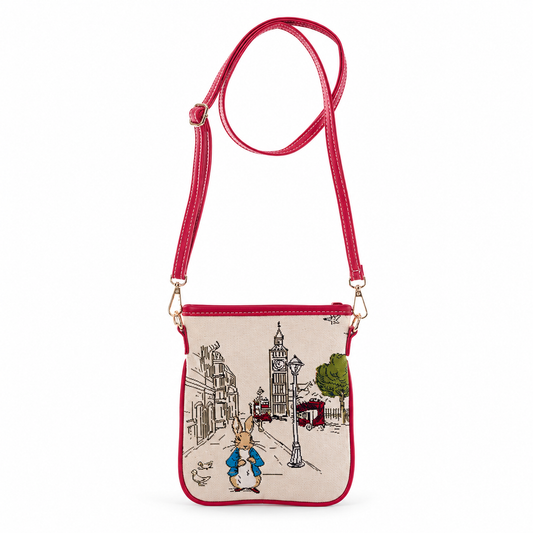 Beatrix Potter™ Peter Rabbit Victorian London Tapestry Crossbody Travel Bag