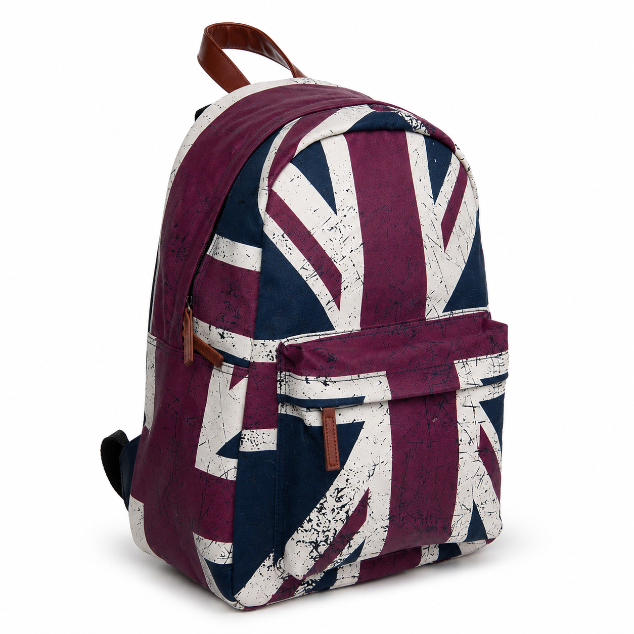 Vintage Union Jack Backpack – Distressed British Flag Cotton Rucksack