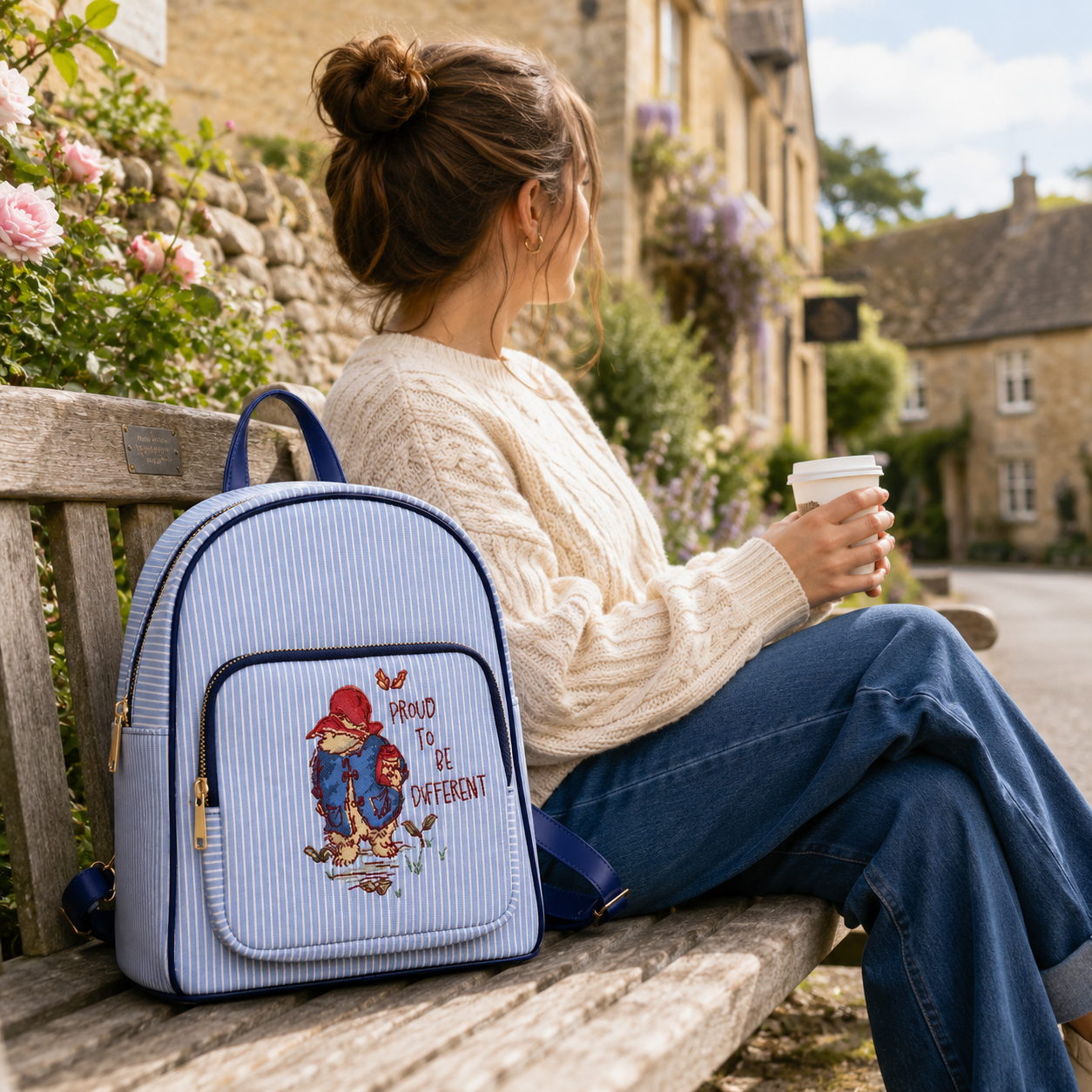 Paddington Bear Classic Mmmm Marmalade Tapestry Backpack – Blue