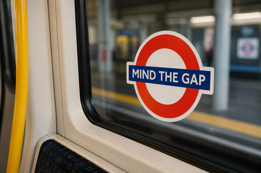 Mind The Gap London Underground Style Waterproof Sticker