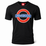 Underground Distressed Roundel Black T-Shirt