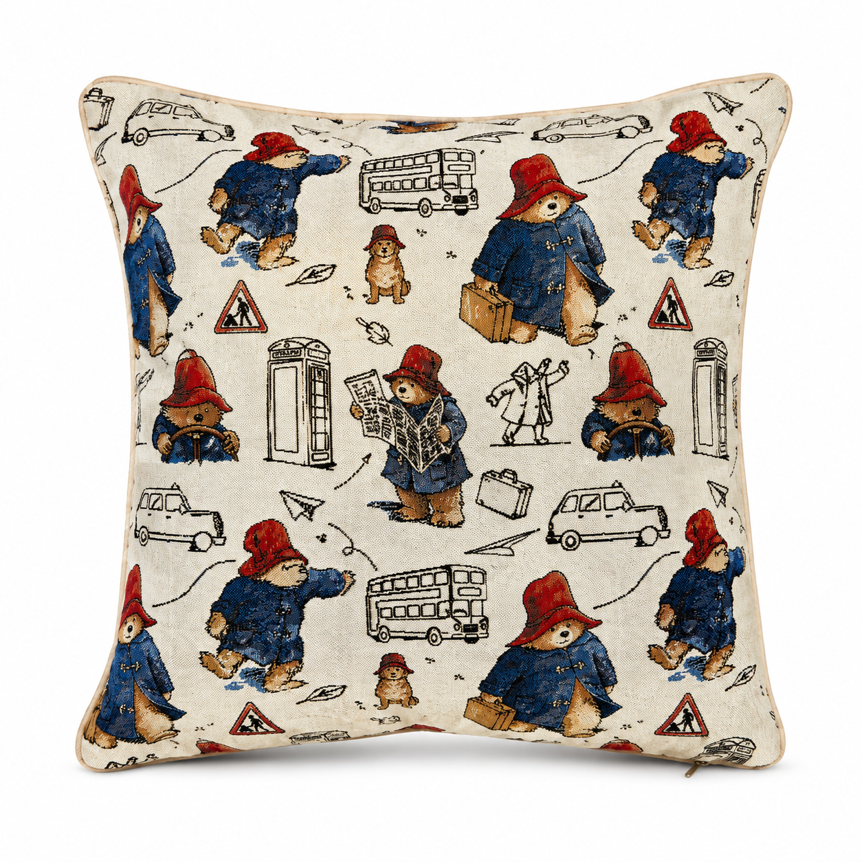 Paddington Bear™ Cushion Cover 45cm – Double-Sided Woven Tapestry
