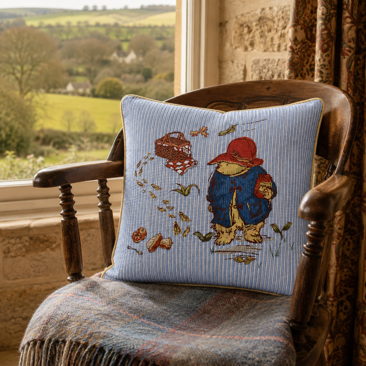 Paddington Bear Classic Mmmm Marmalade Tapestry Cushion – 45 x 45cm