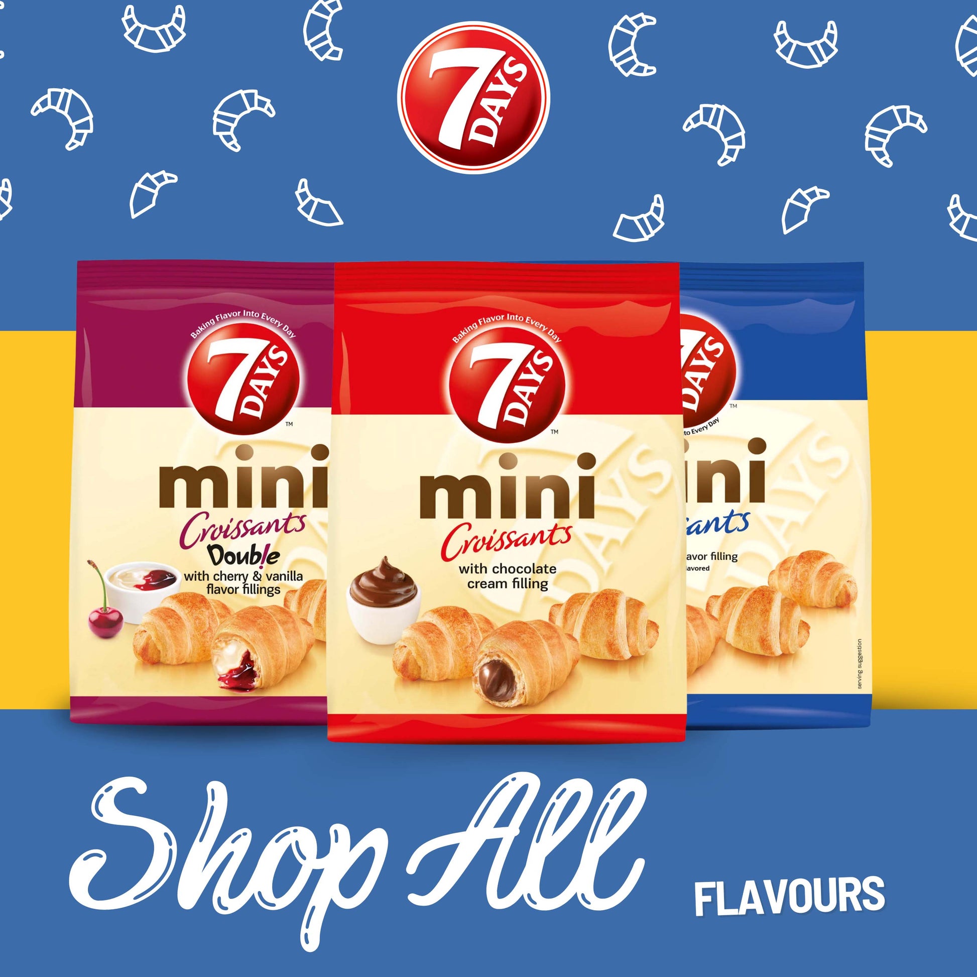 7 Days Mini Croissant with Cocoa Filling - 185g - Shop Flavours