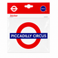 Piccadilly Circus London Underground Waterproof Vinyl Sticker