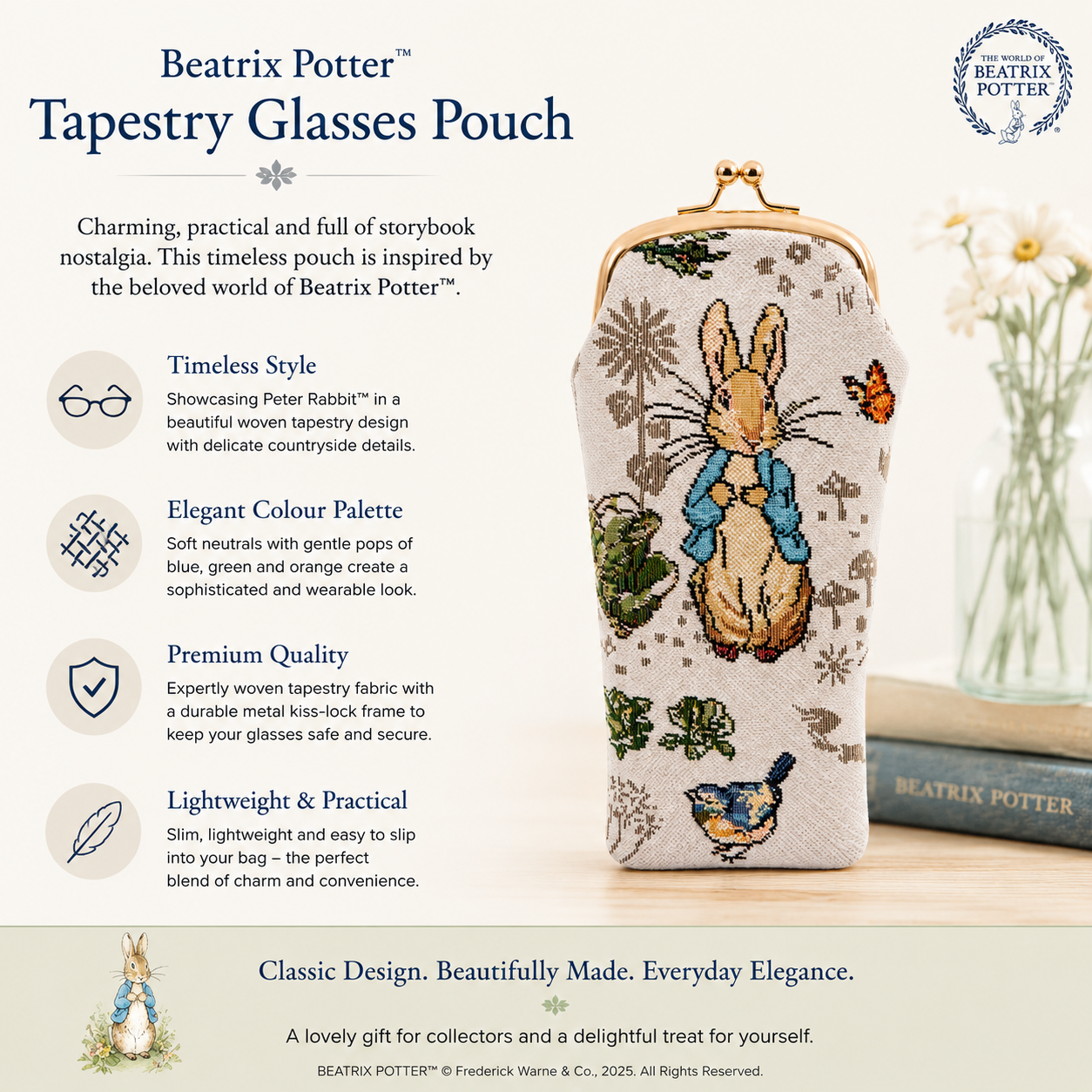 Beatrix Potter™ Peter Rabbit Woven Tapestry Glasses Pouch