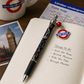 London Underground Map Pen with Mind the Gap Charm – Black