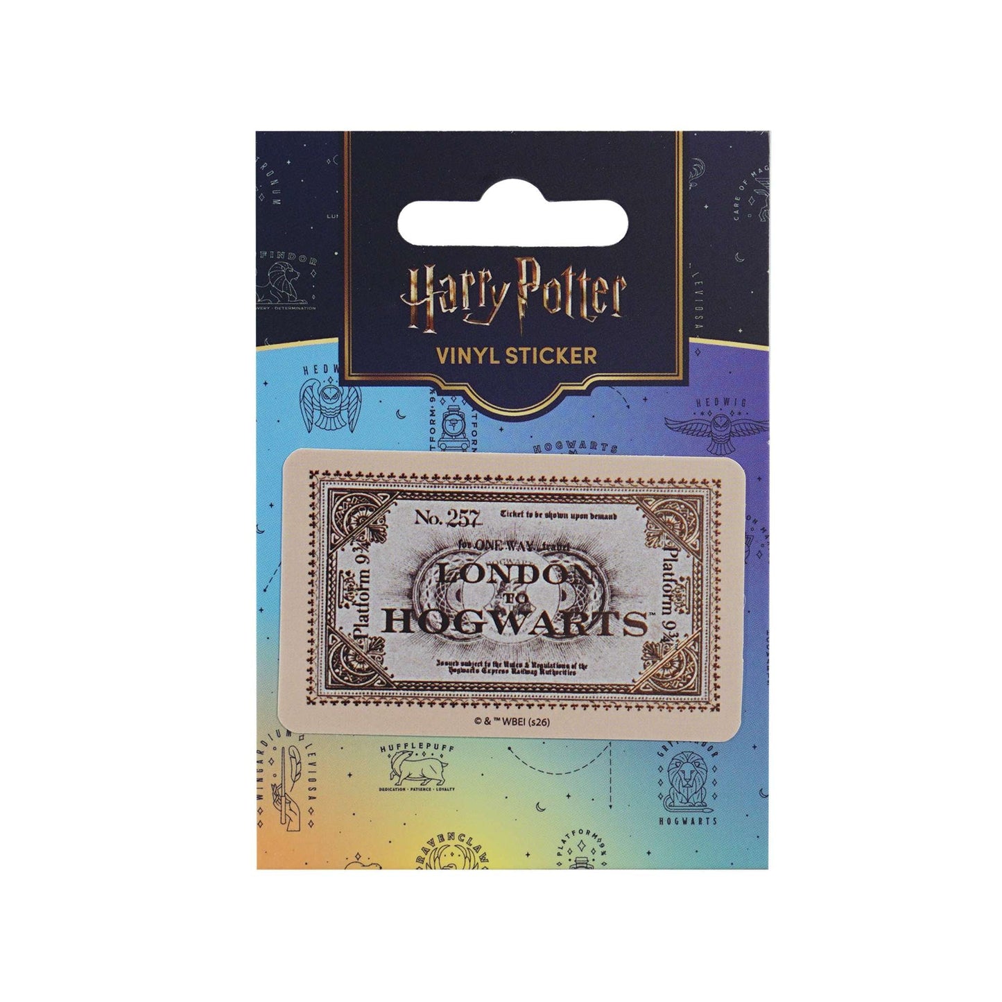Harry Potter London to Hogwarts Ticket Vinyl Sticker – Official Wizarding World Decal