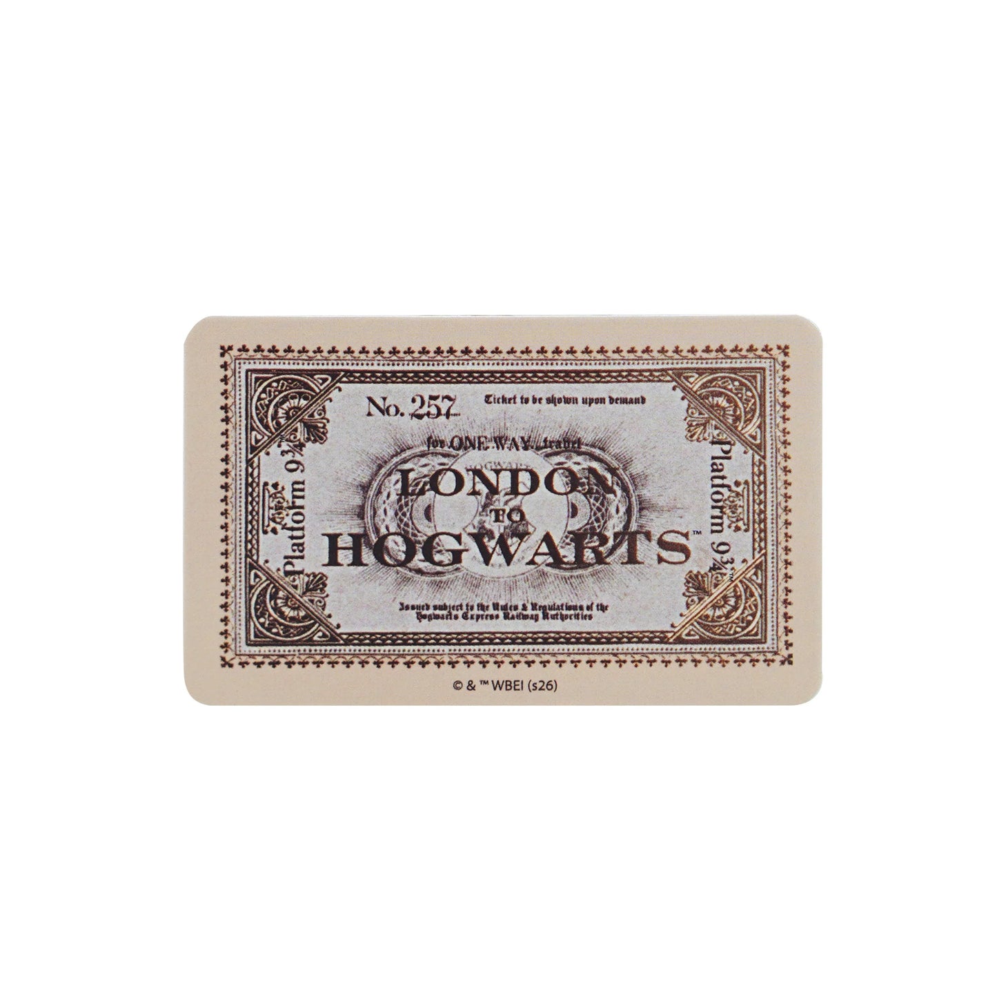 Harry Potter London to Hogwarts Ticket Vinyl Sticker – Official Wizarding World Decal