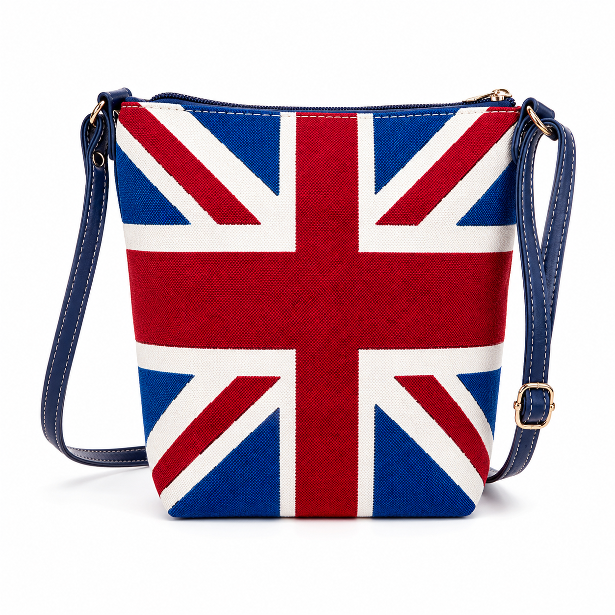Union Jack Woven Tapestry Sling Crossbody Bag