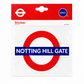 Notting Hill Gate London Underground Roundel Waterproof Vinyl Sticker