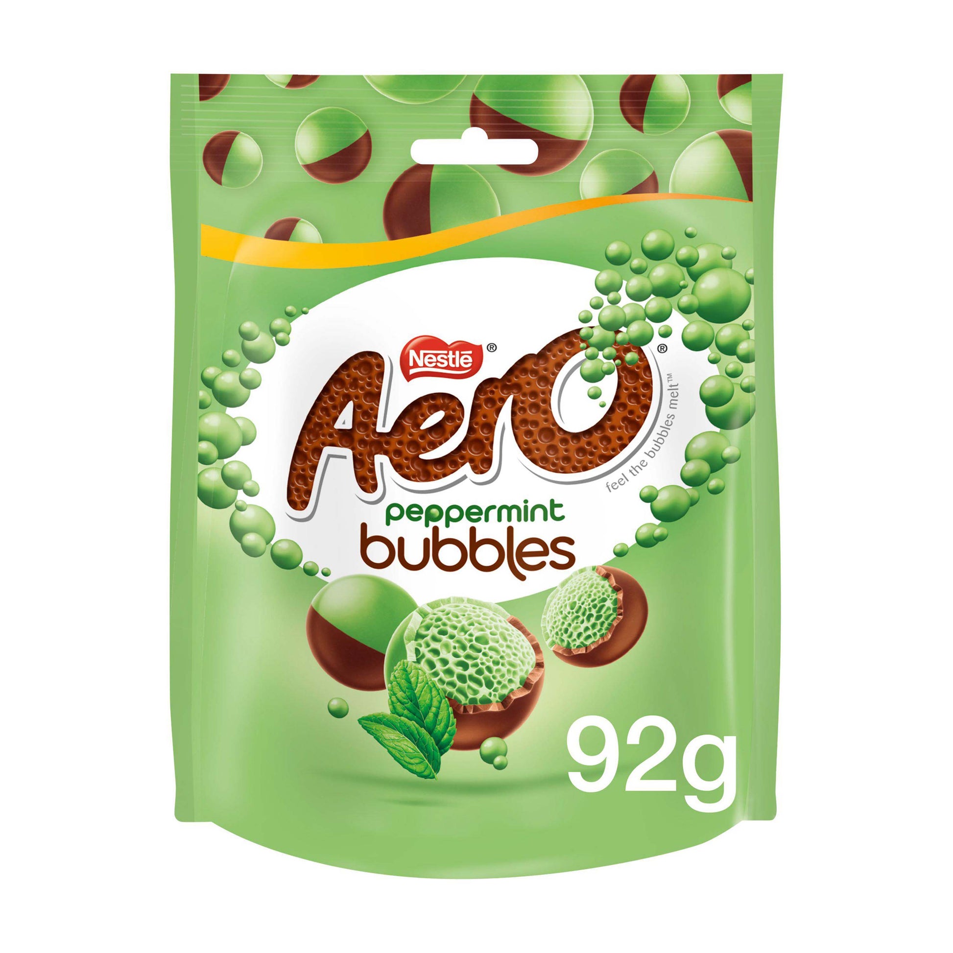 Aero Bubbles Peppermint Mint Chocolate Sharing Bag - 92g - British Snacks